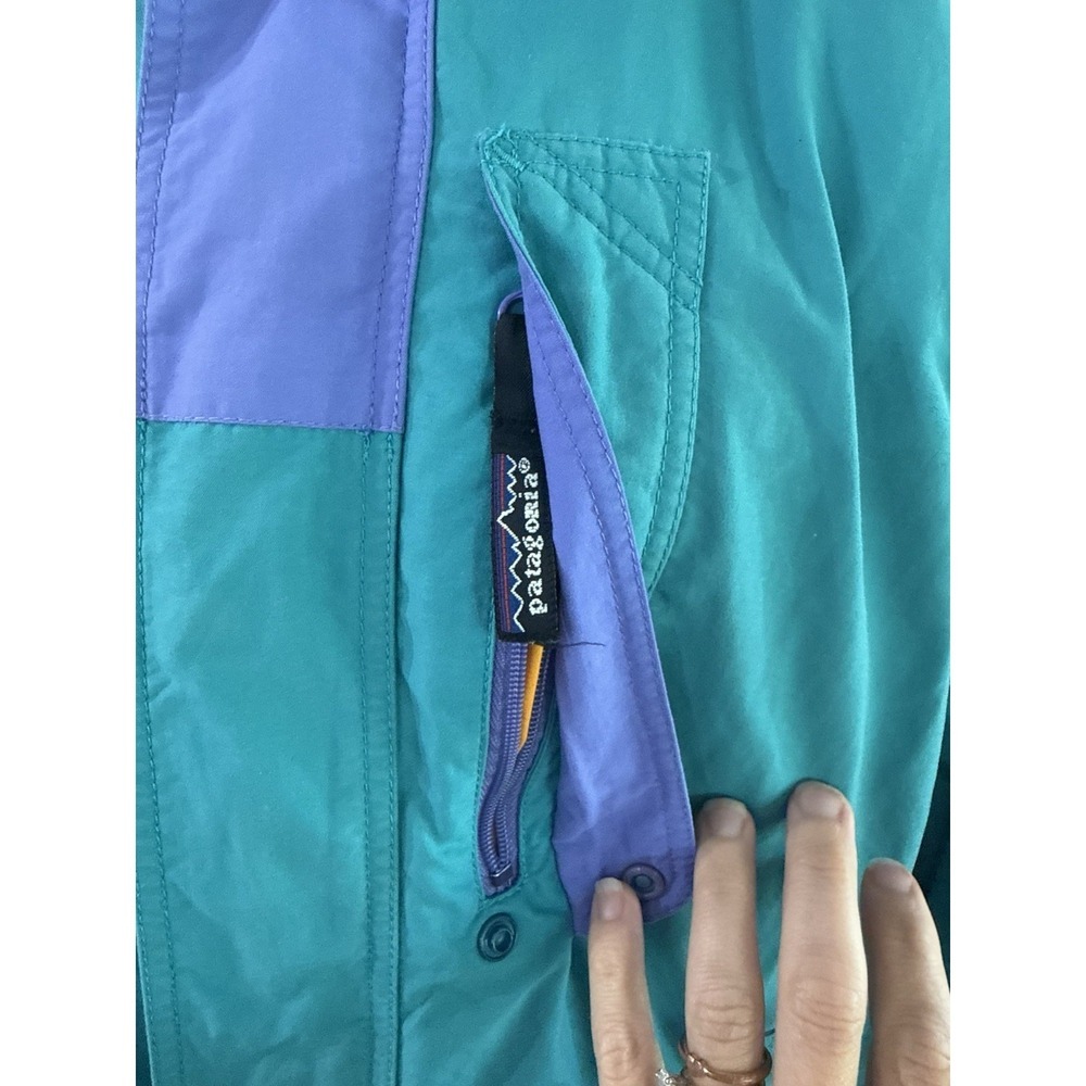 Patagonia Vintage 90s Retro XL Ski Coat Jacket Colorblock Gorpcore Teal Purple - Picture 3 of 10